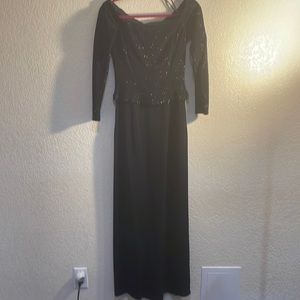 Vintage black Velvet with some bling evening dress.